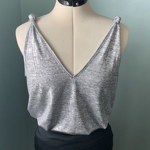 Anthropologie Silver Metallic Tank by Sunday in Brooklyn (size S)